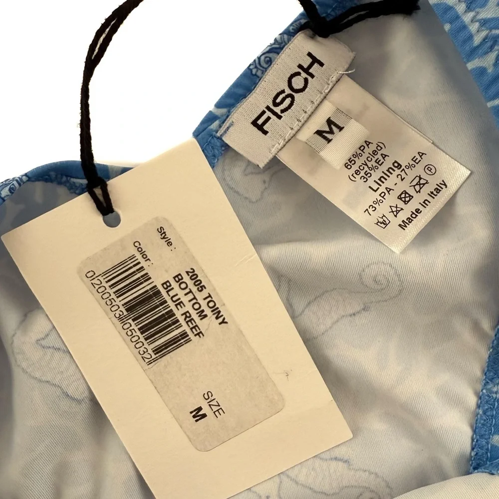 NWT Fisch Blue Reef Seahorse & Coral Toiny Bikini Bottoms - Picture 4 of 5
